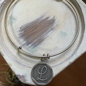 L initial Alex and ani bracelet